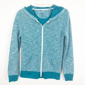 Curfew Full Zip Space-Dye Athleisure Hoodie Size M